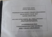 KLIPING : Jejak terang kiprah Man 1 (MODEL) Lubuklinggau ikut serta menyiapkan generasi penerus bangsa yang berkualitas