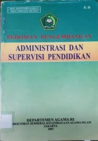 Pedoman Pengembangan Administrasi dan Supervisi Pendidikan
